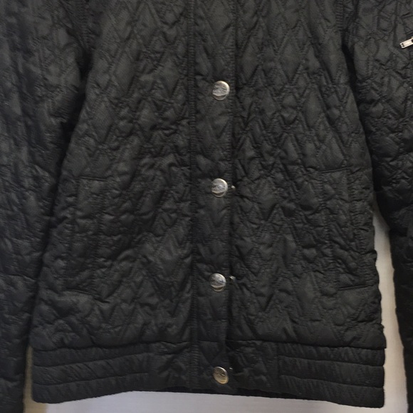 O’Neil Faux Fur Hoodie Quilted Jacket Black Small - Picture 9 of 9